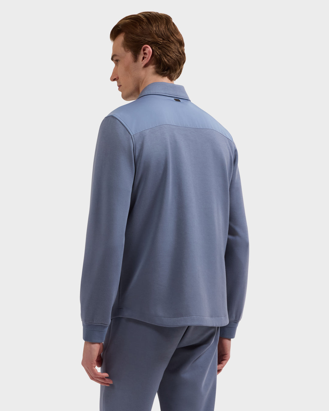 Soft Touch Knit Shirt Jacket in Steel