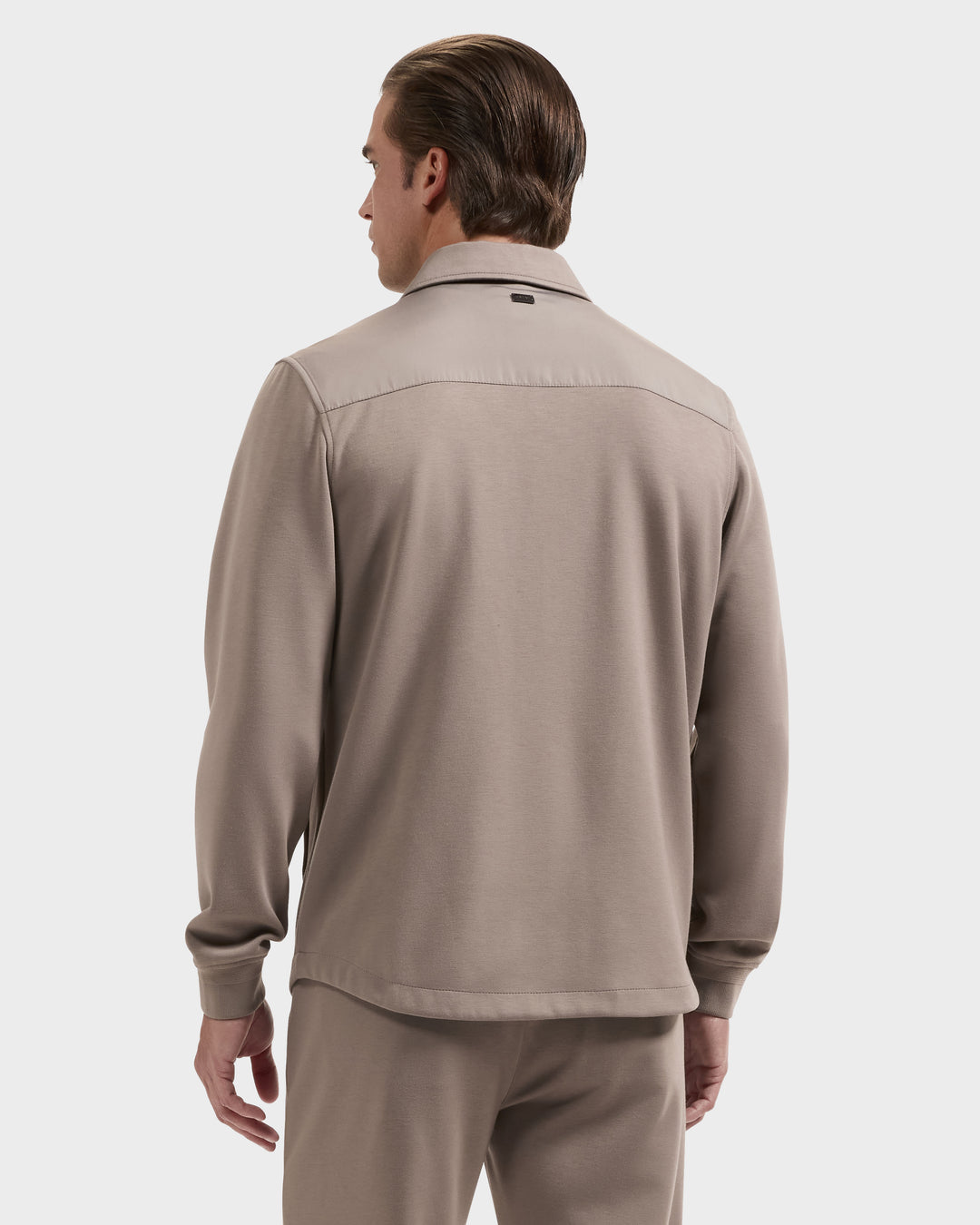 Soft Touch Knit Shirt Jacket in Walnut
