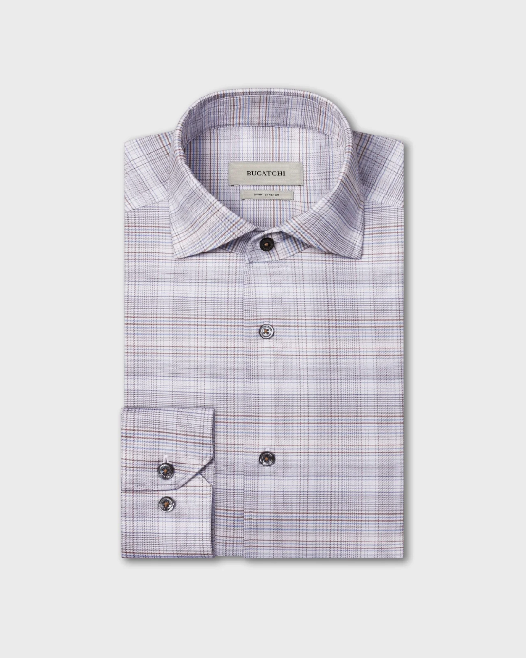 Bugatchi Devon OoohCotton Plaid Shirt - Sand-M-SAND-BUGATCHI-Levy's Clothier