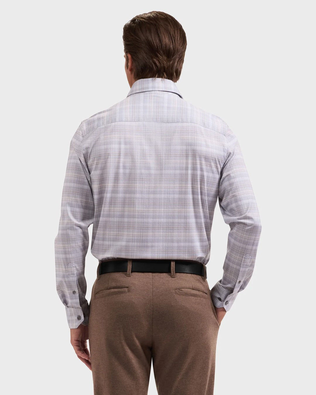 Bugatchi Devon OoohCotton Plaid Shirt - Sand-M-SAND-BUGATCHI-Levy's Clothier