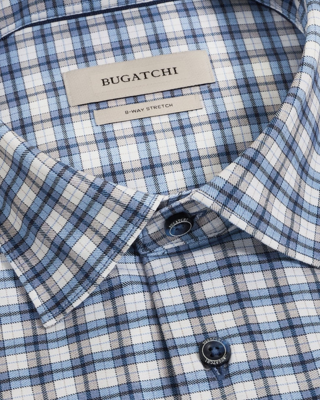 James Plaid Shirt in Marine Blue