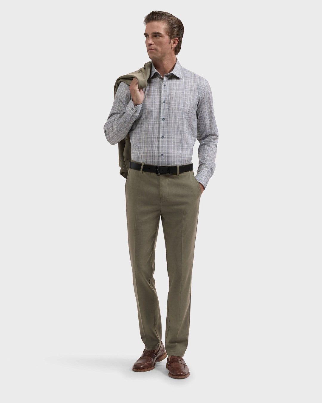 Bugatchi James OoohCotton Plaid Shirt - Seafoam-S-SEAFOAM-BUGATCHI-Levy's Clothier