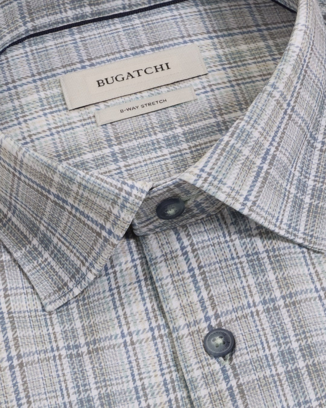 Bugatchi James OoohCotton Plaid Shirt - Seafoam-S-SEAFOAM-BUGATCHI-Levy's Clothier