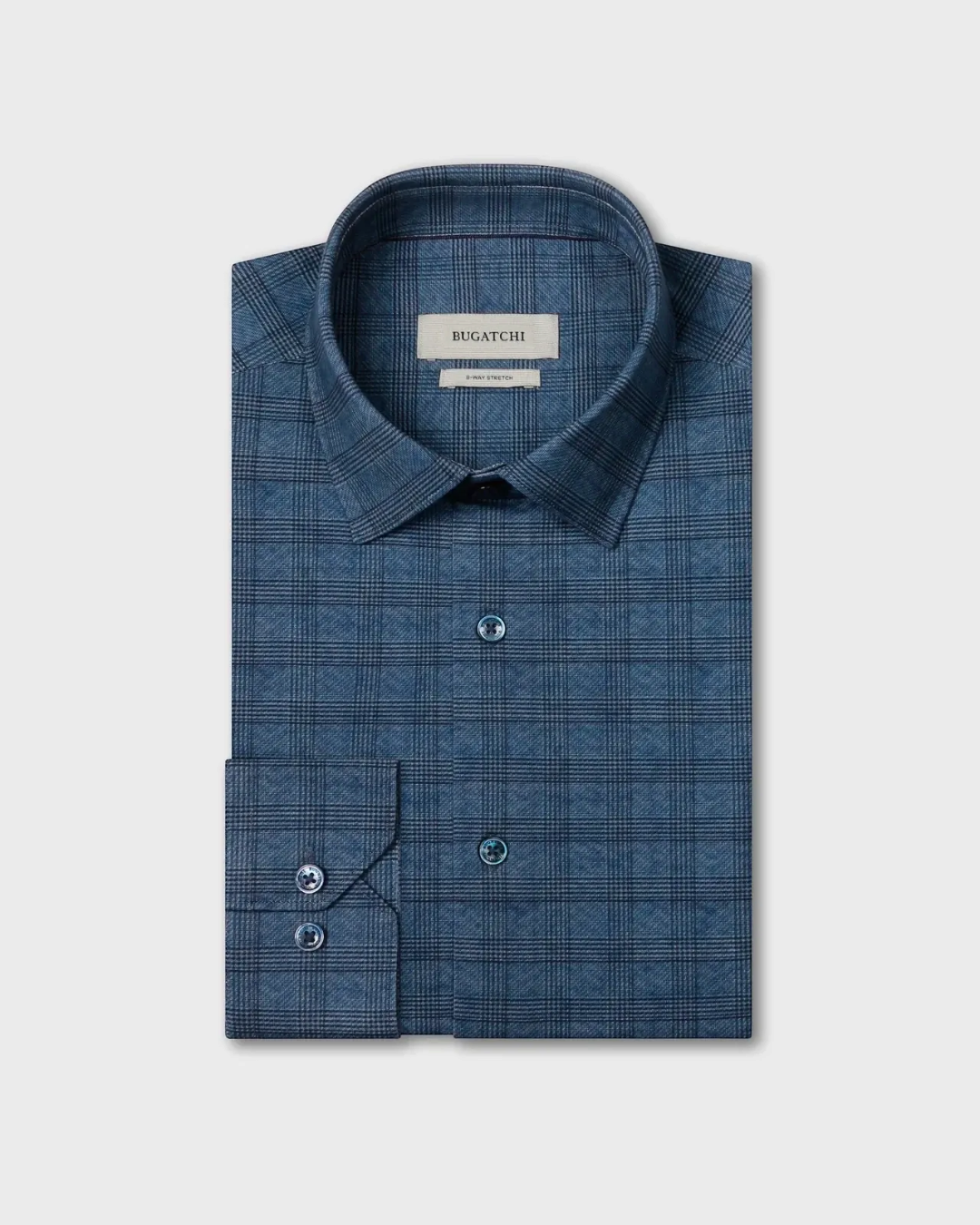 Bugatchi James OoohCotton Plaid Shirt - Indigo-S-INDIGO-BUGATCHI-Levy's Clothier