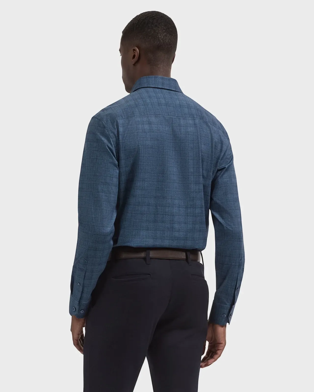 Bugatchi James OoohCotton Plaid Shirt - Indigo-S-INDIGO-BUGATCHI-Levy's Clothier