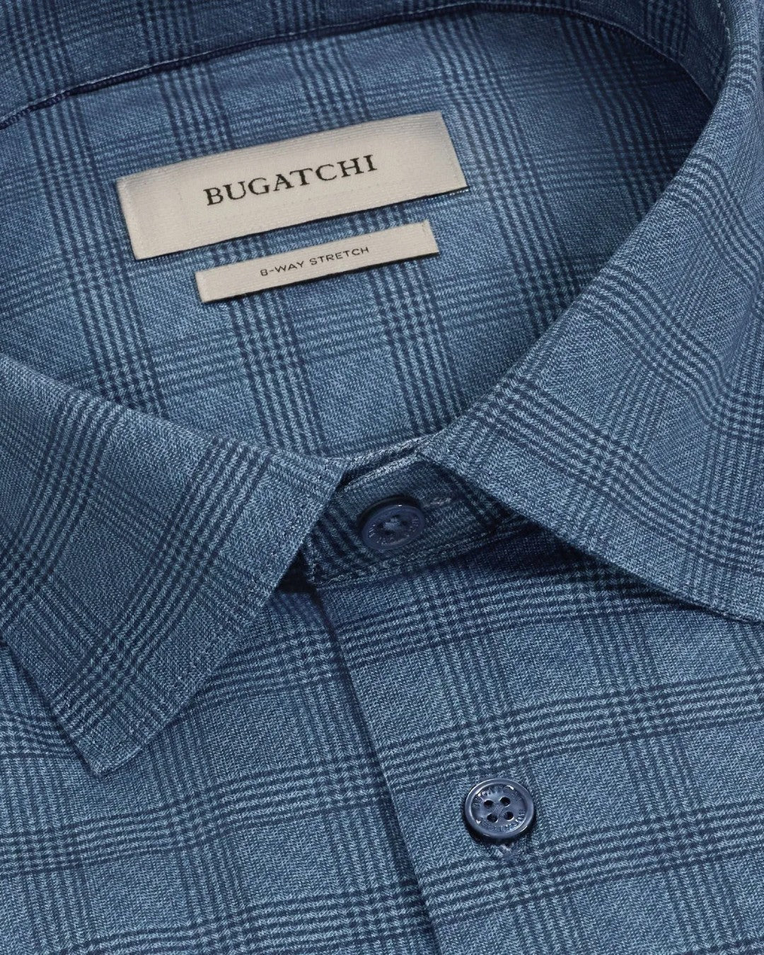 Bugatchi James OoohCotton Plaid Shirt - Indigo-S-INDIGO-BUGATCHI-Levy's Clothier