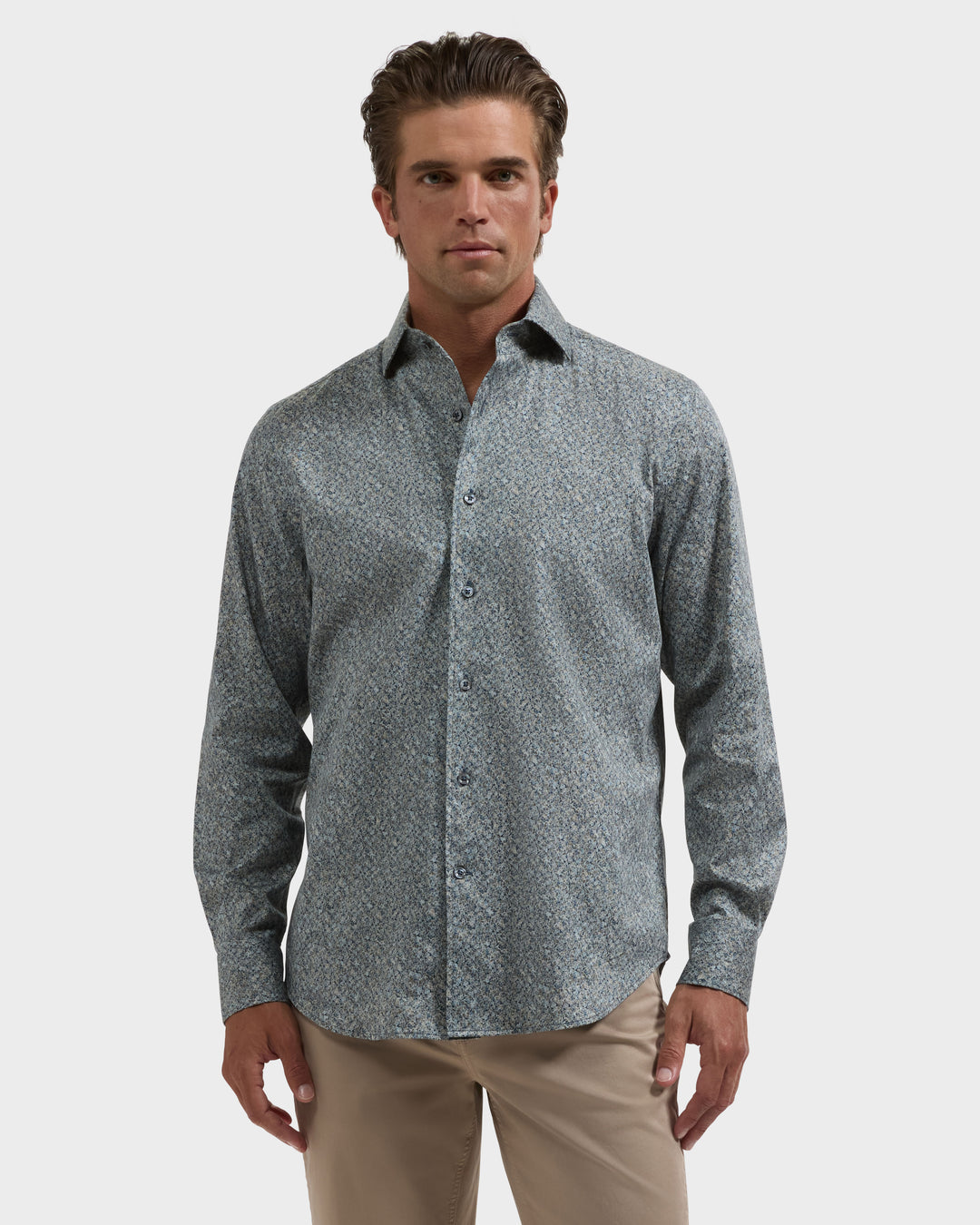 Alvin Floral Shirt in Olive