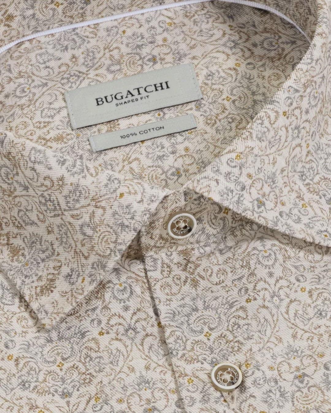 Axel Damask Floral Shirt in Ginger-M-GINGER-BUGATCHI-Levy's Clothier