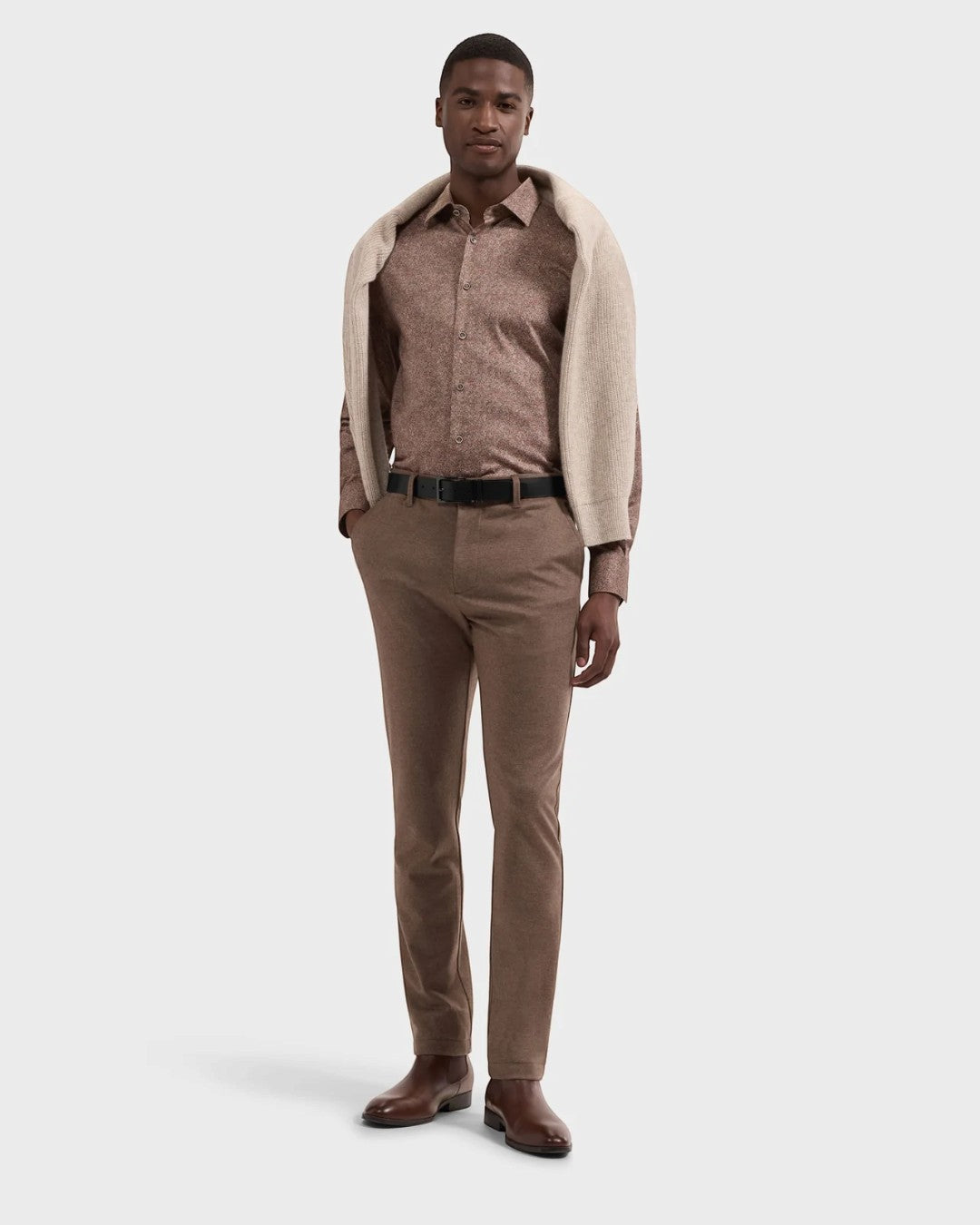 Julian Leaf Print Shirt in Sienna-M-SIENNA-BUGATCHI-Levy's Clothier