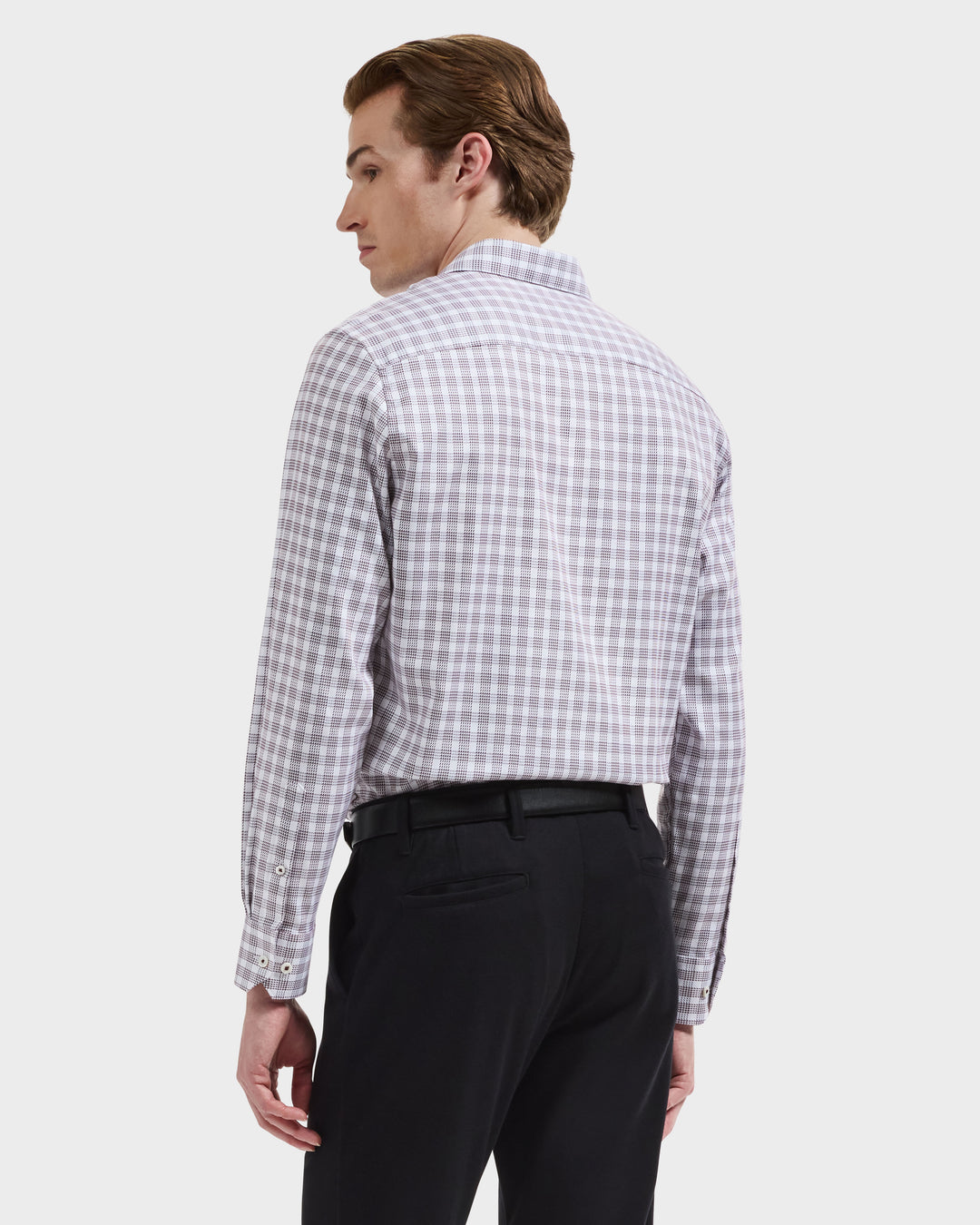 Axel Shepherd Check Shirt in Burgundy