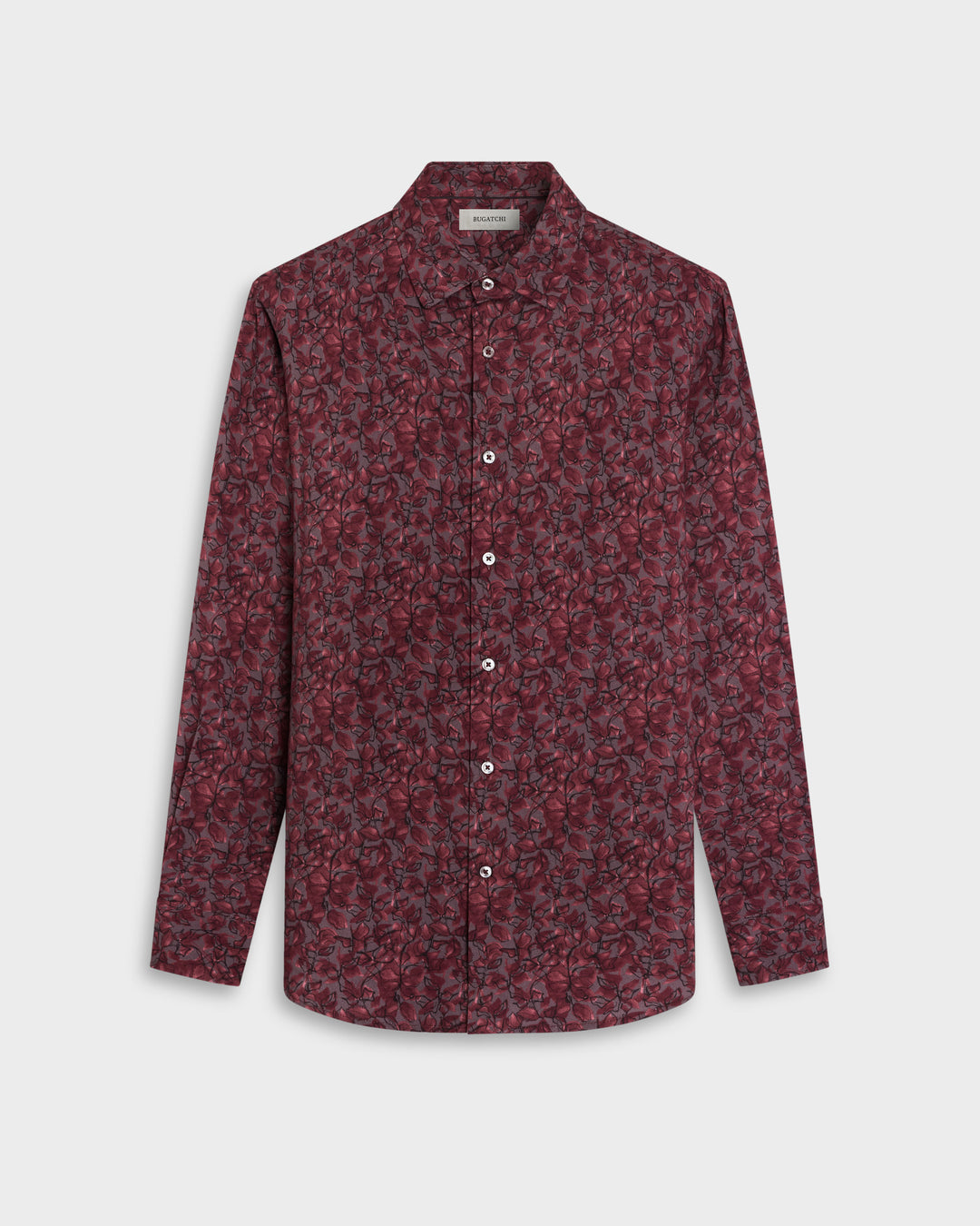 Julian Floral Shirt in Burgundy