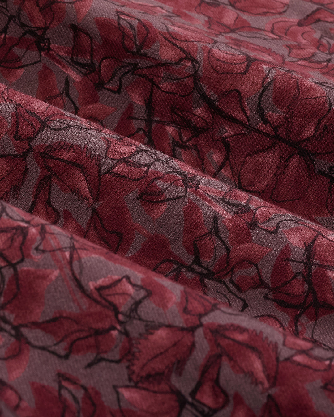 Julian Floral Shirt in Burgundy
