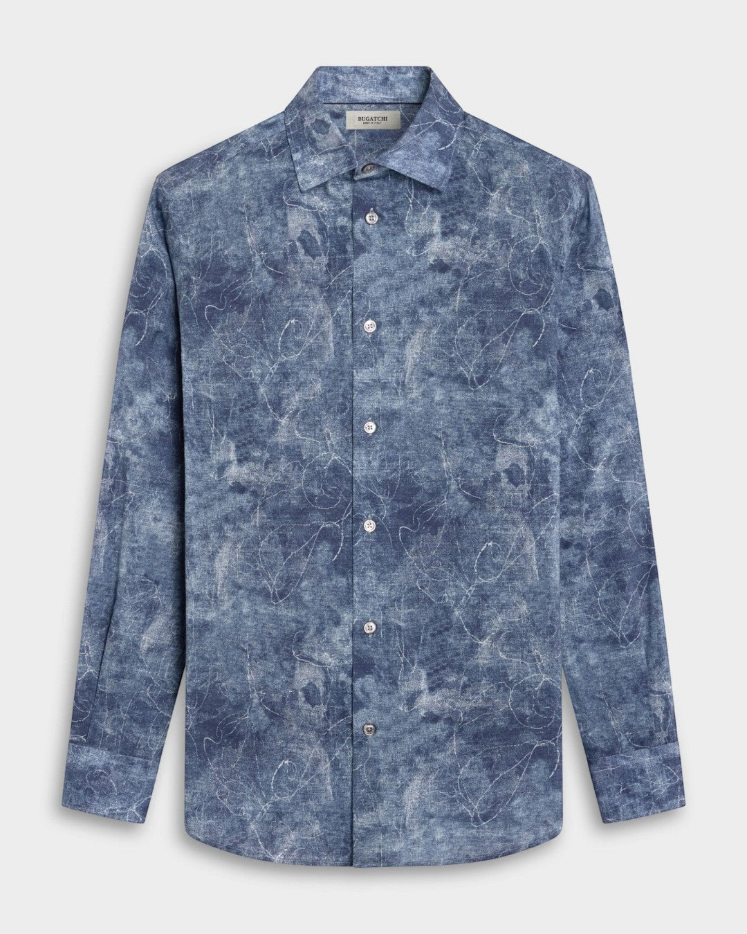 Bugatchi Julian Abstract Shirt - Ice-S-ICE-BUGATCHI-Levy's Clothier