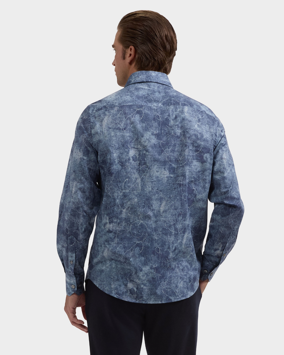 Bugatchi Julian Abstract Shirt - Ice-S-ICE-BUGATCHI-Levy's Clothier