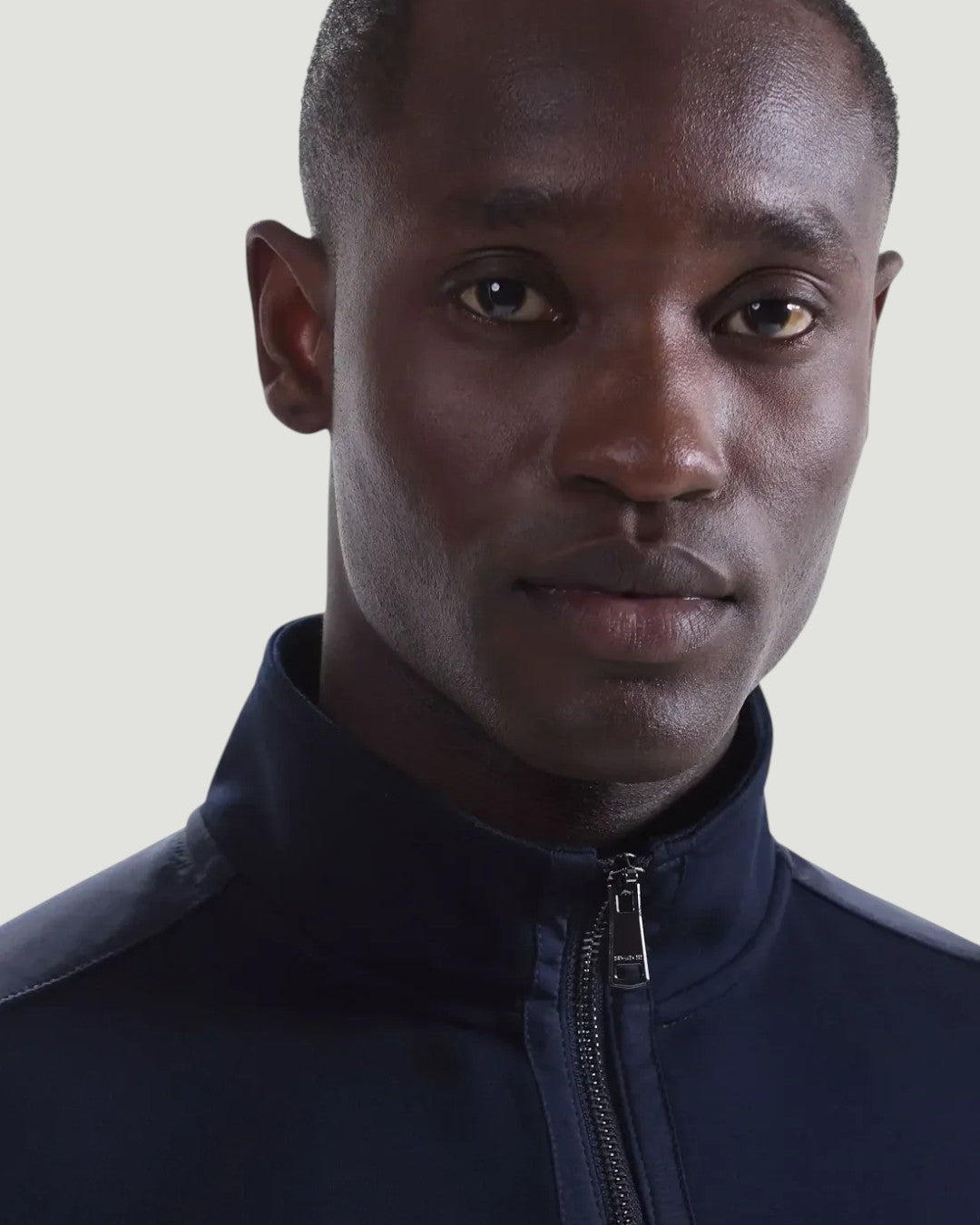 Soft Touch 1/4 Zip Collar Knit Sweater in Navy-S-NAVY-BUGATCHI-Levy's Clothier