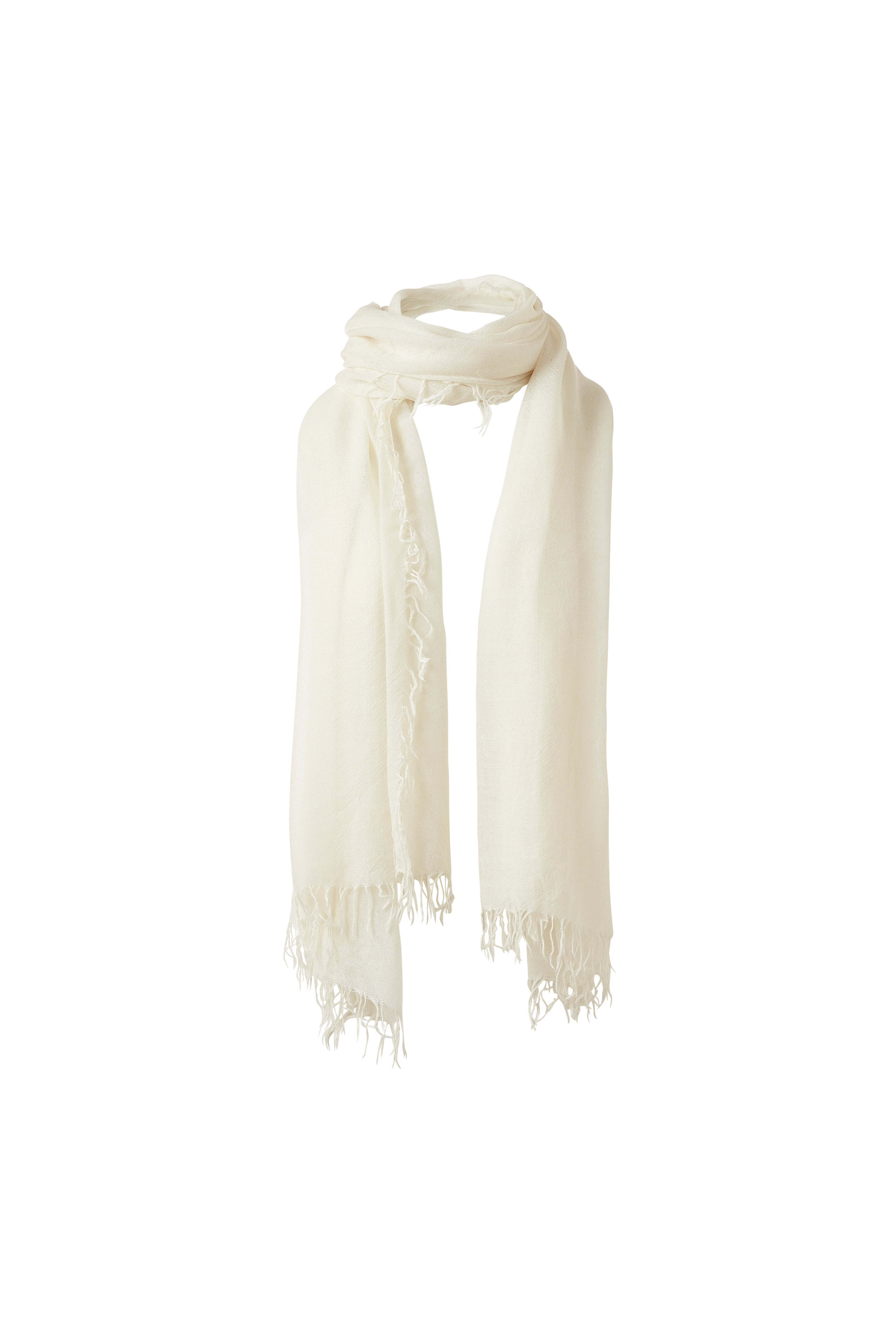 SPRAY PRINT SCARF-IVORY-OS-Kinross Cashmere-Levy's Clothier