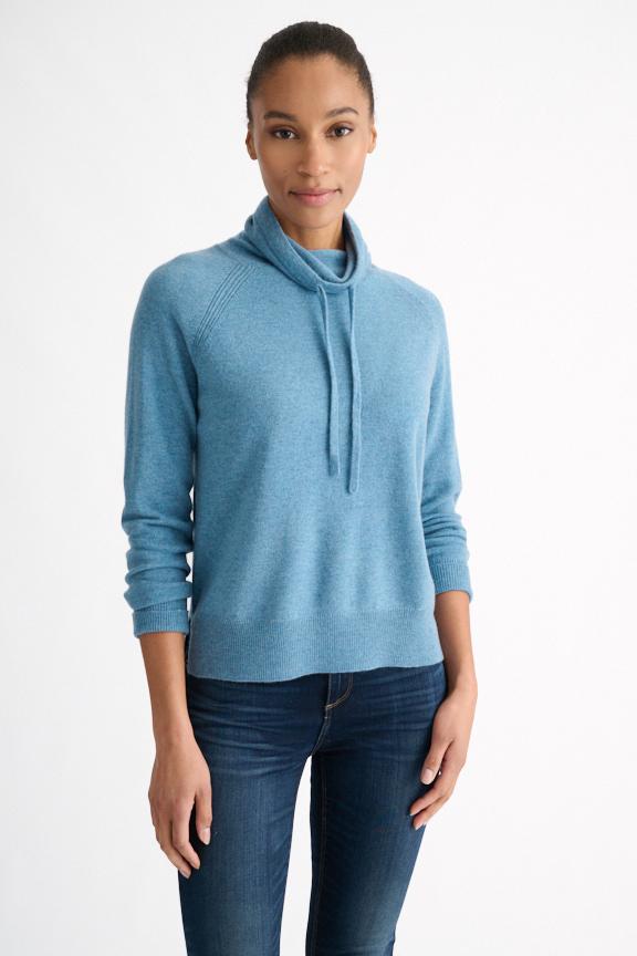 DRAWSTRING MOCK PULLOVER