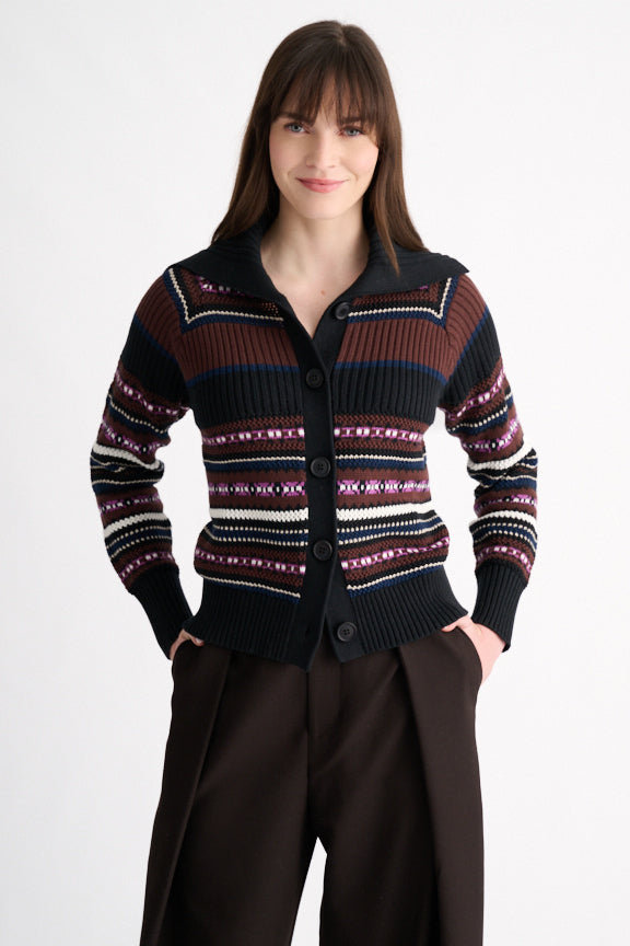 TEXTURED HIGH STREET CARDIGAN