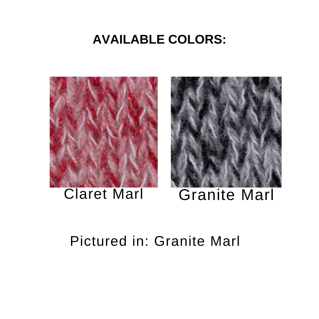 SEQUIN MARL MOCK SWEATER