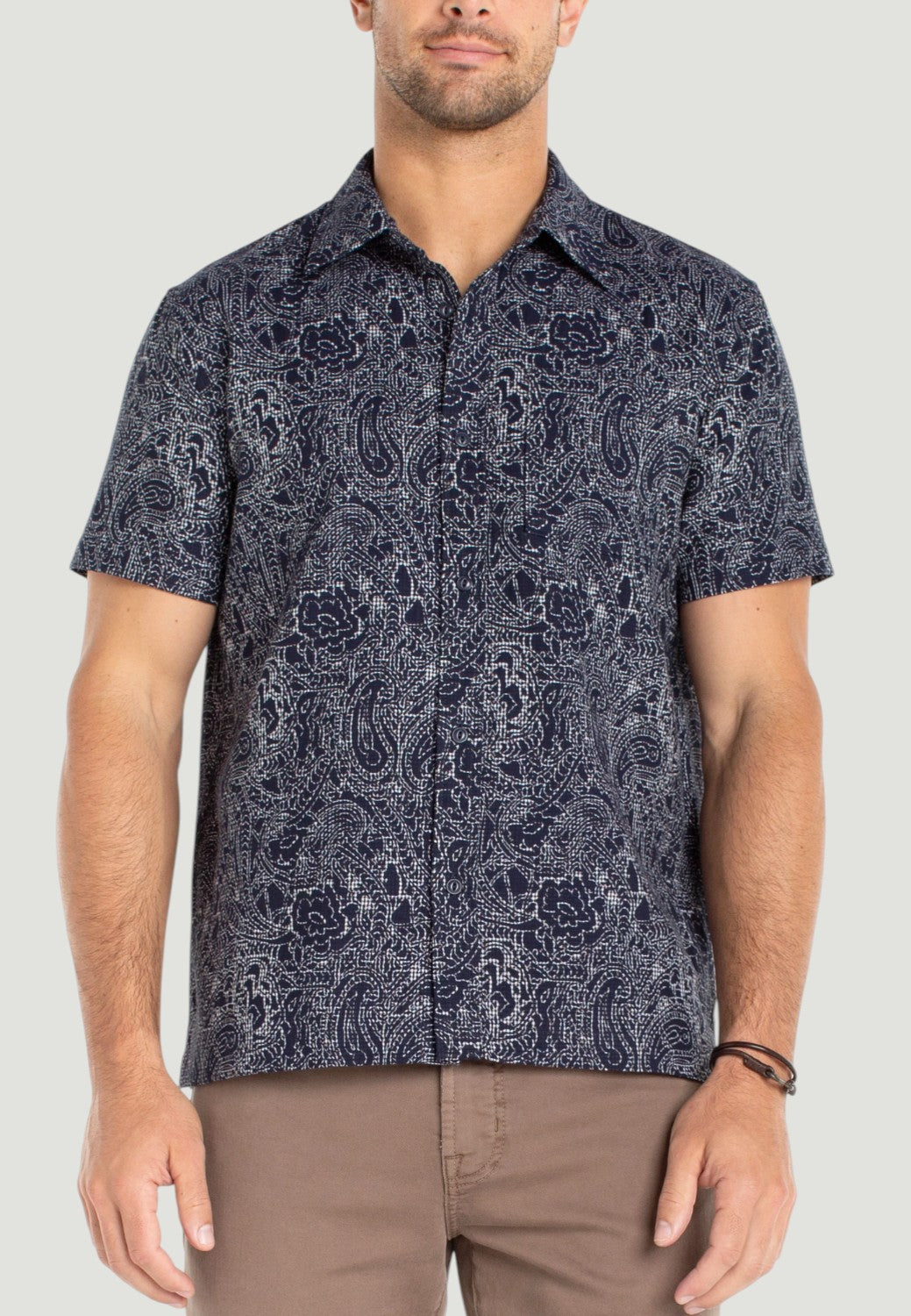 Button Up Short Sleeve Shirt - Midnight Multi-XS-MIDNIGHT MULTI-LIVERPOOL-Levy's Clothier
