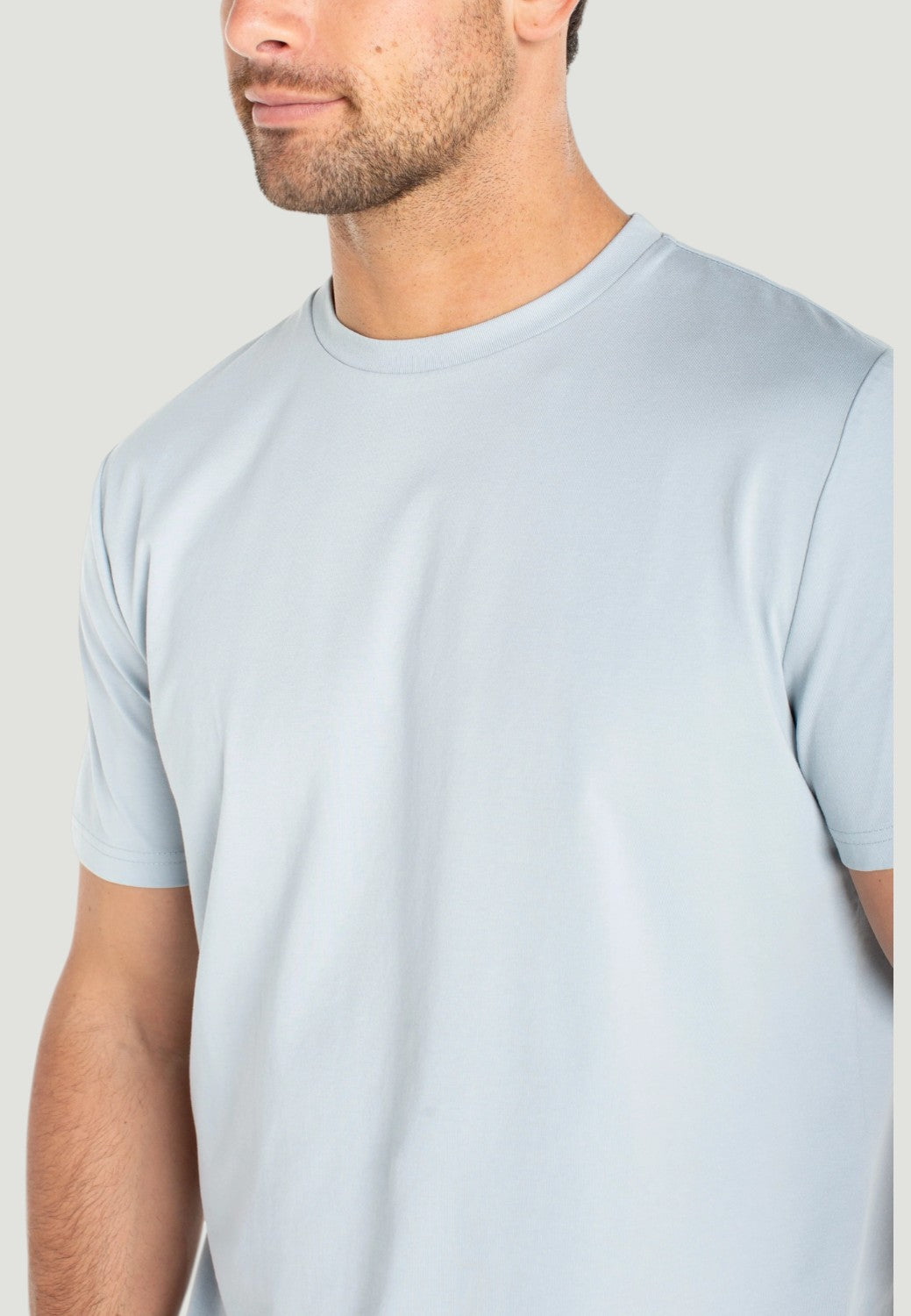 Men's Short Sleeve Crew Neck Tee - Dusty Blue-XS-DUSTY BLUE-LIVERPOOL-Levy's Clothier