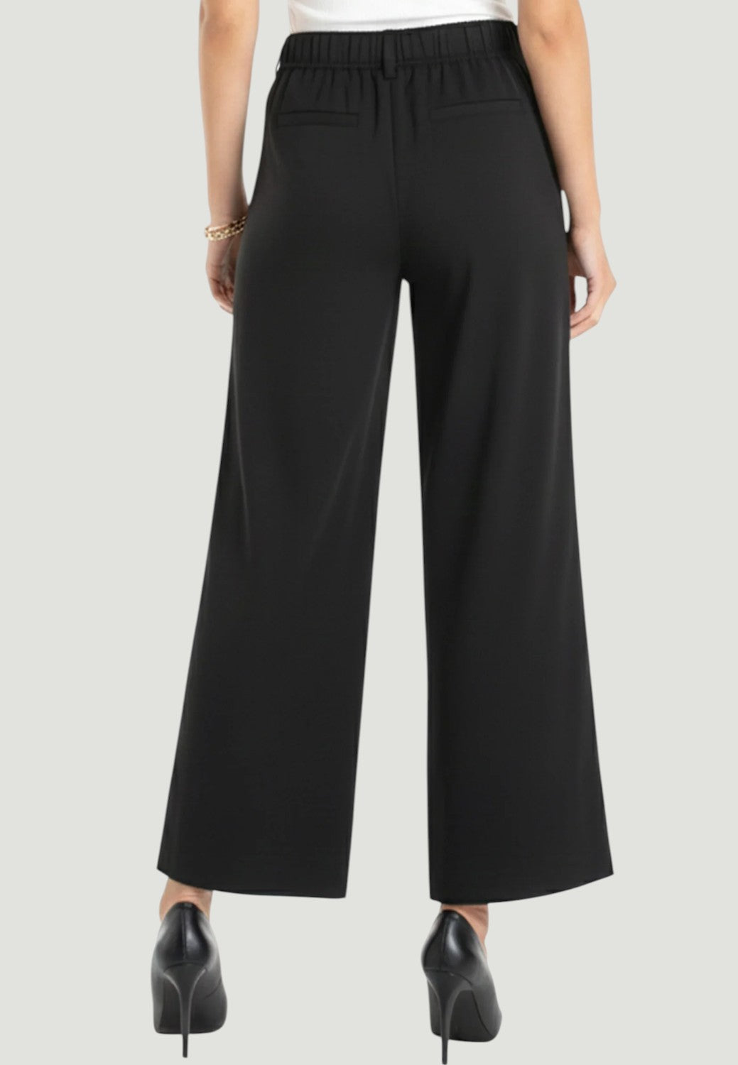 High Rise Pleated Wide Leg Trouser-0-BLACK-LIVERPOOL-Levy's Clothier