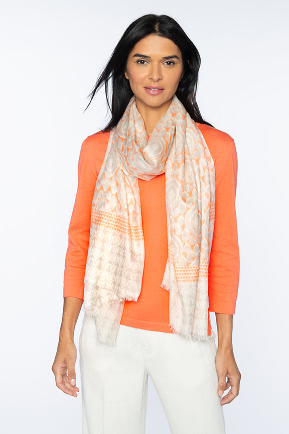 Algarve Ikat Print Scarf-OS-MANGO MULTI-KINROSS CASHMERE-Levy's Clothier