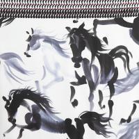 HORSE PRINT SCARF-BLACK-OS-Kinross Cashmere-Levy's Clothier
