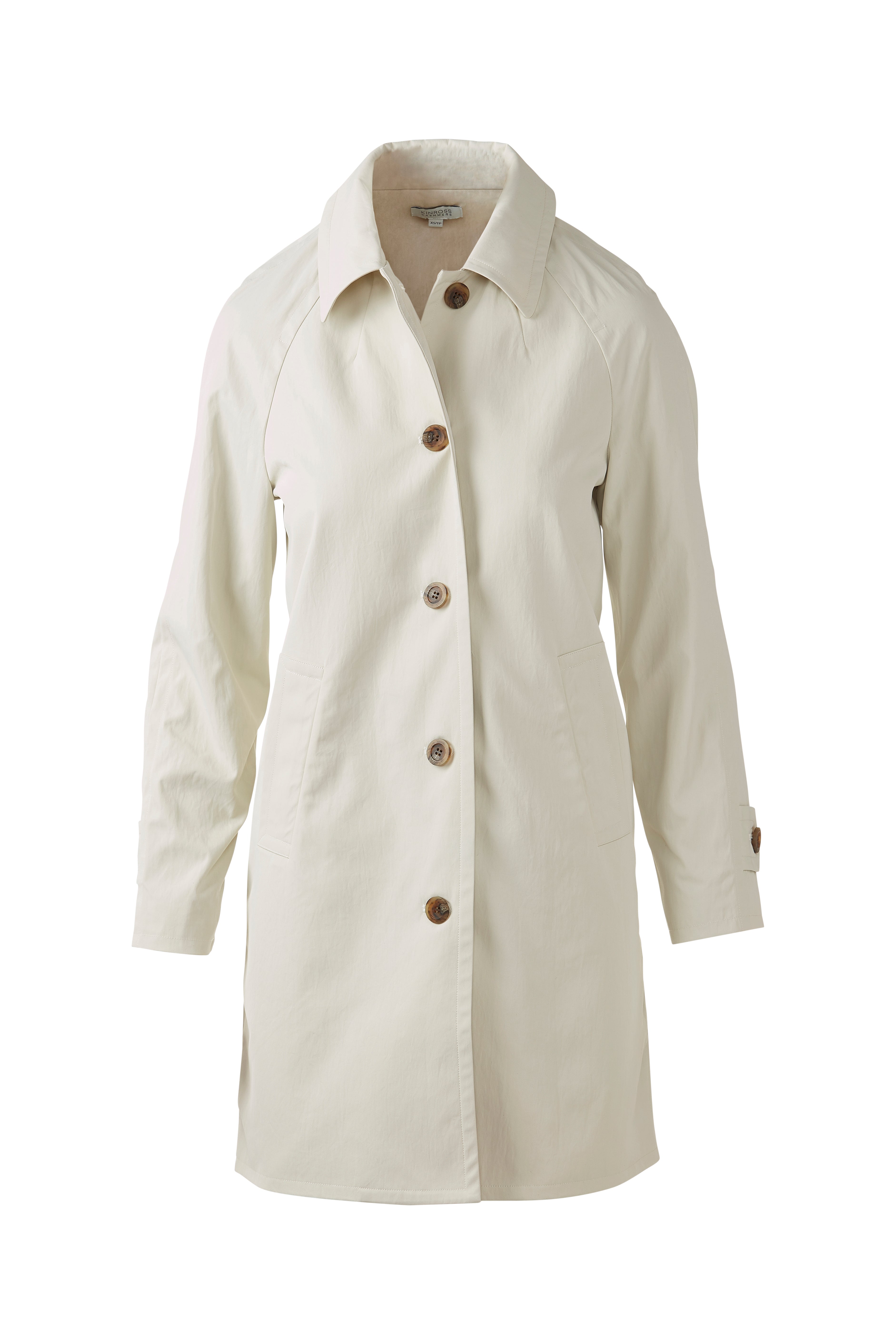 LIGHTWEIGHT CITY COAT-CLOUD-XS-Kinross Cashmere-Levy's Clothier