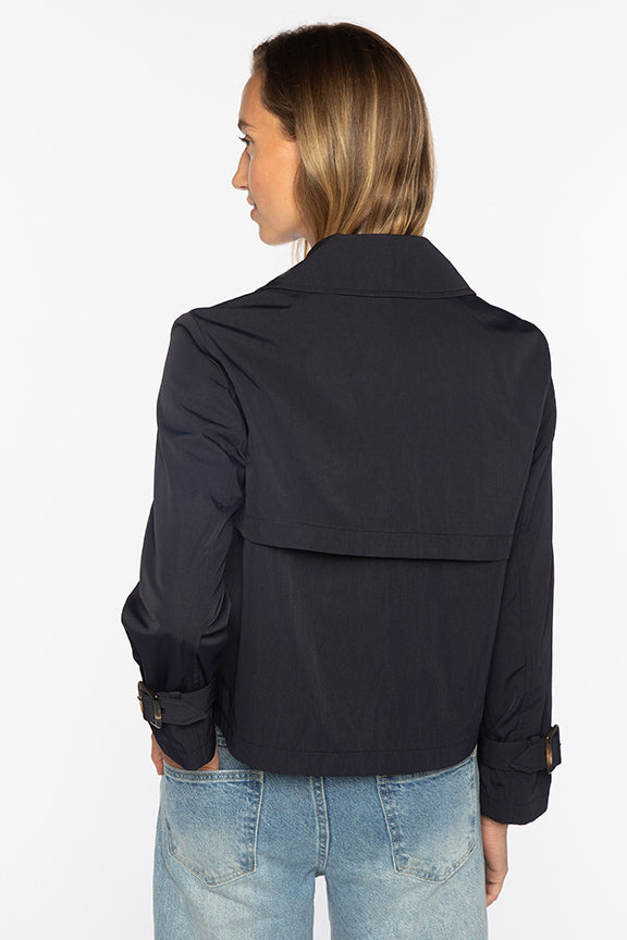 LIGHTWEIGHT CROP TRENCH-CLOUD-XS-Kinross Cashmere-Levy's Clothier