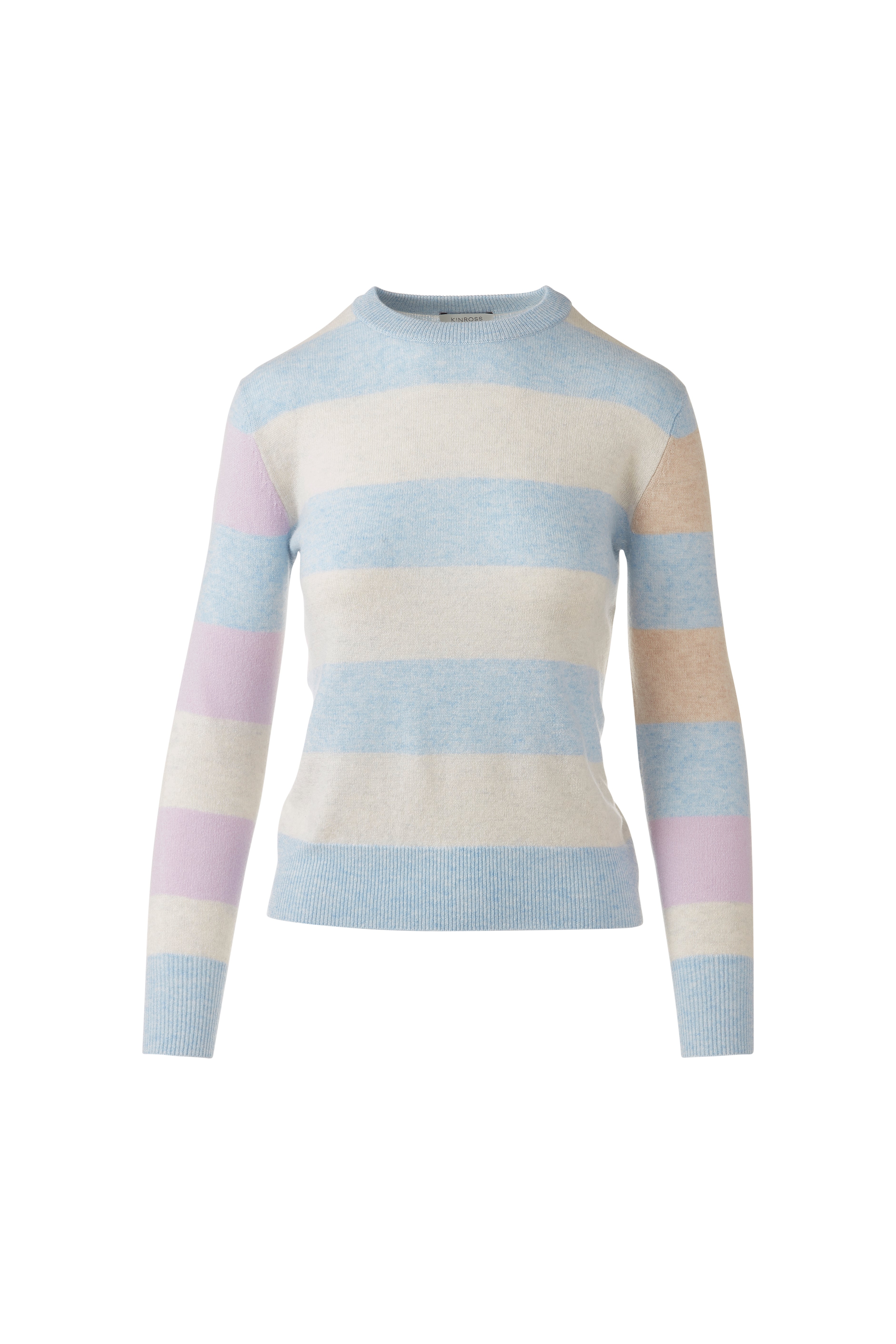 COLORBLOCK STRIPE CREW-SKYWAY_MULTI-XS-Kinross Cashmere-Levy's Clothier