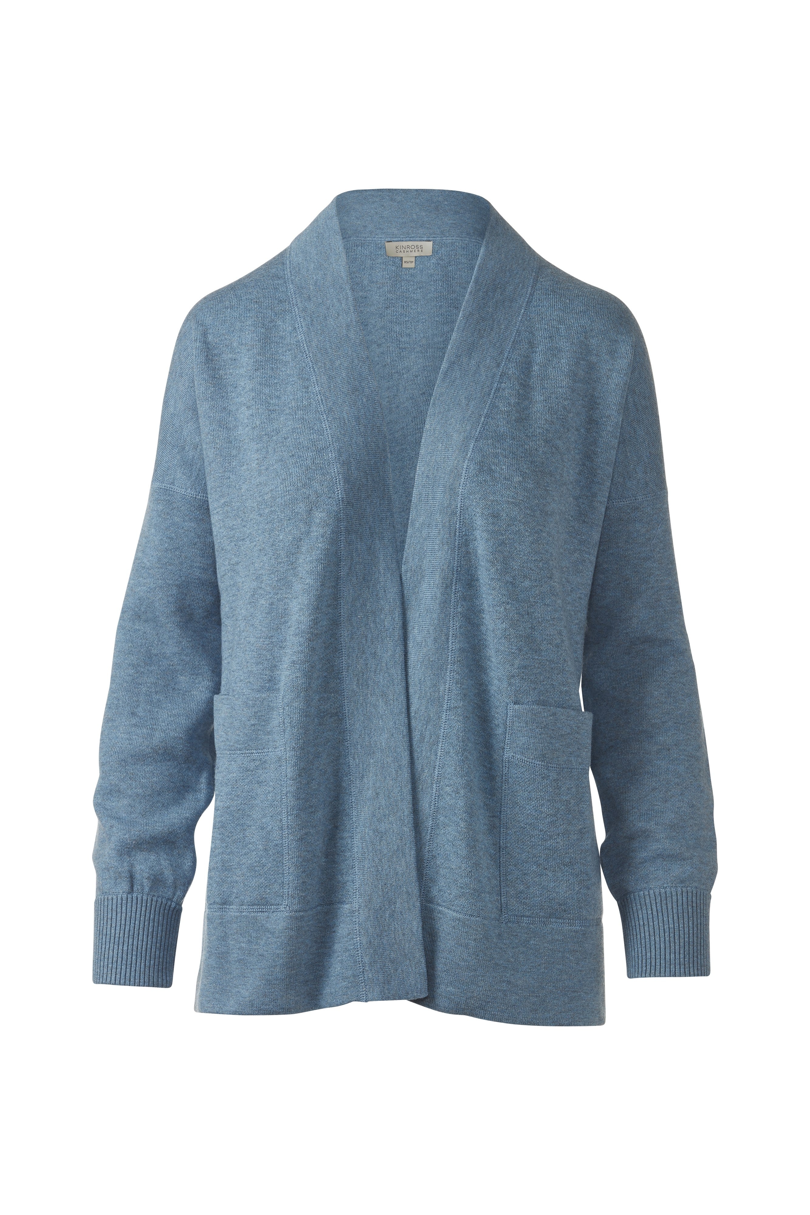 EASY TRAVEL CARDIGAN-DENIM-XS-Kinross Cashmere-Levy's Clothier