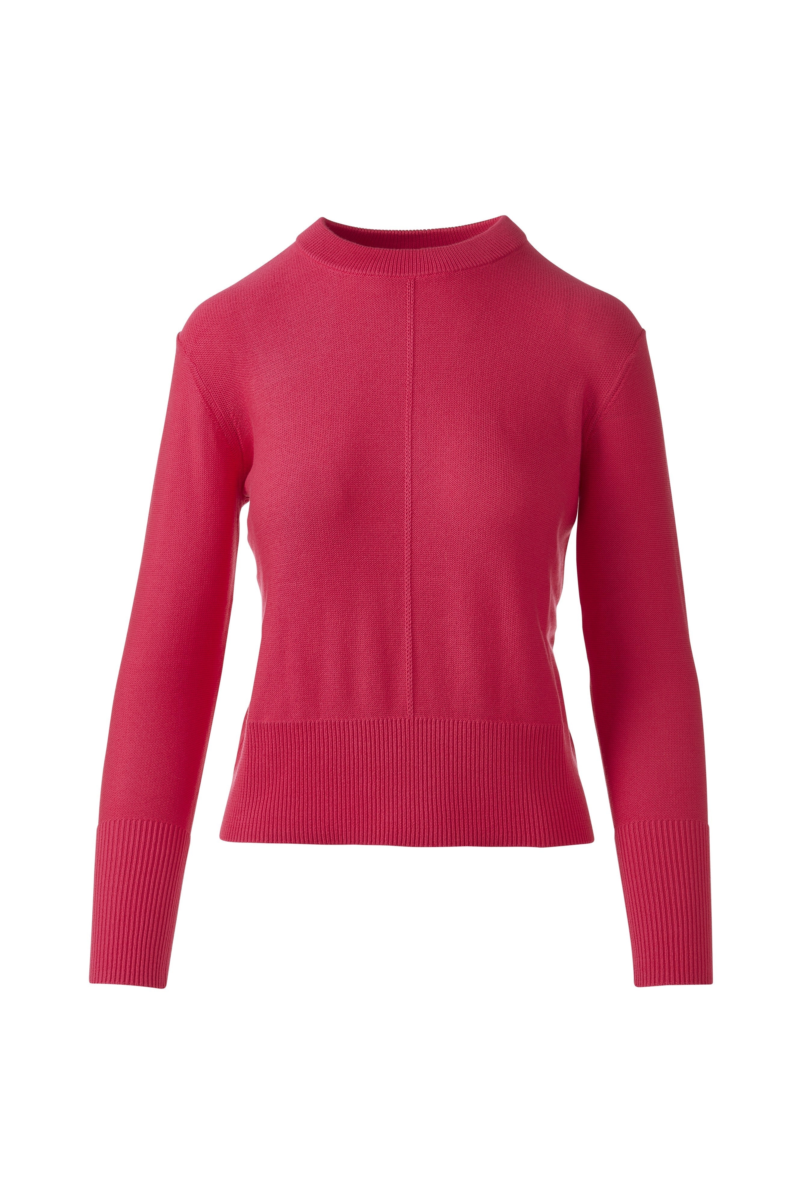 RIB TRIM CREW-DAHLIA-XS-Kinross Cashmere-Levy's Clothier