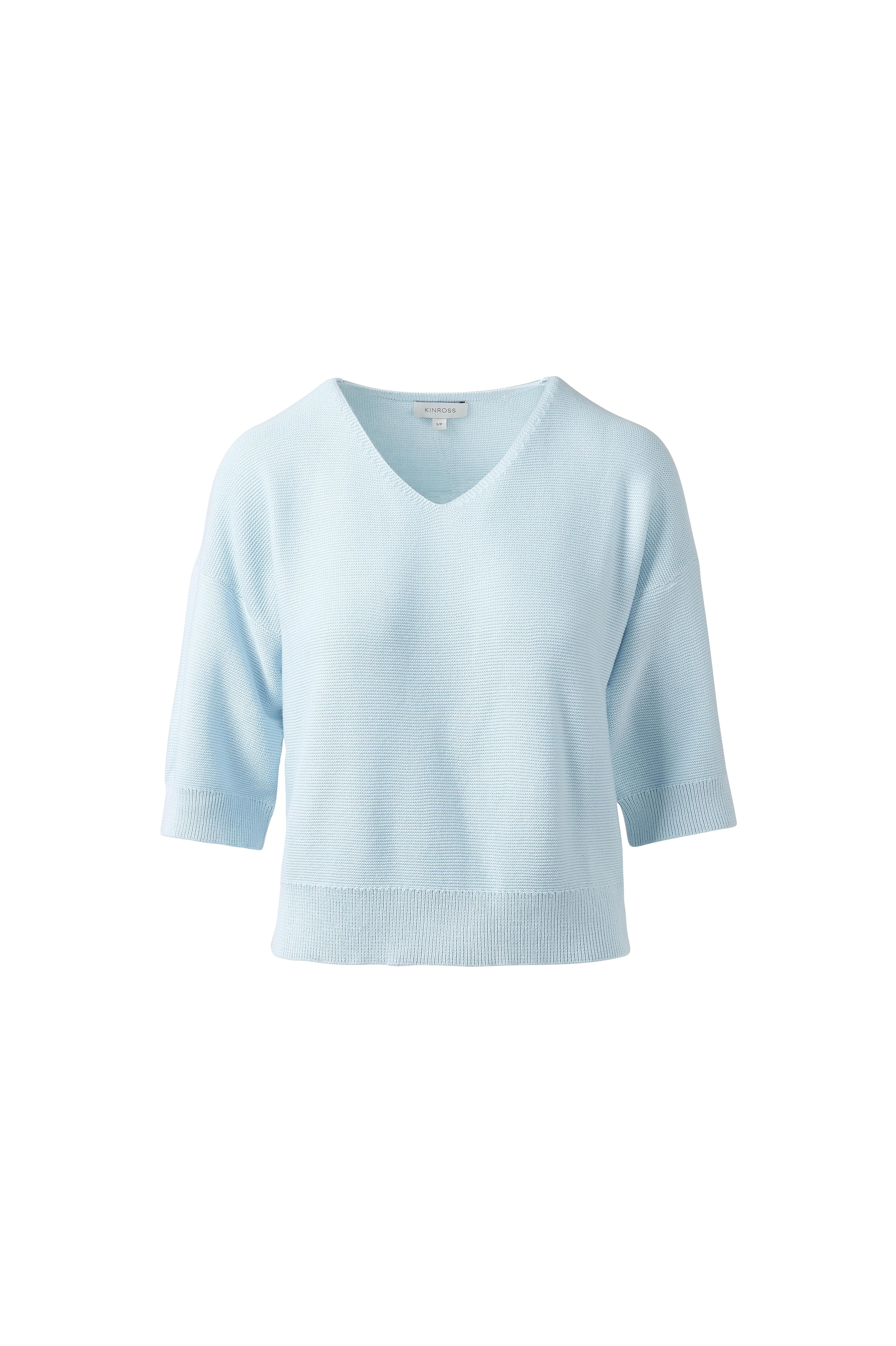 GARTER EASY VEE-OPAL-XS-Kinross Cashmere-Levy's Clothier