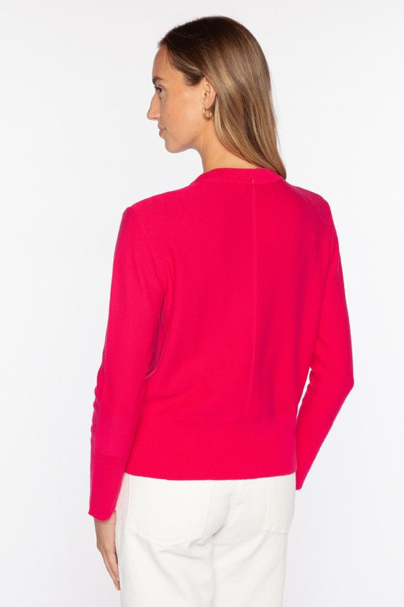 RIB TRIM CREW-WHITE-XS-Kinross Cashmere-Levy's Clothier