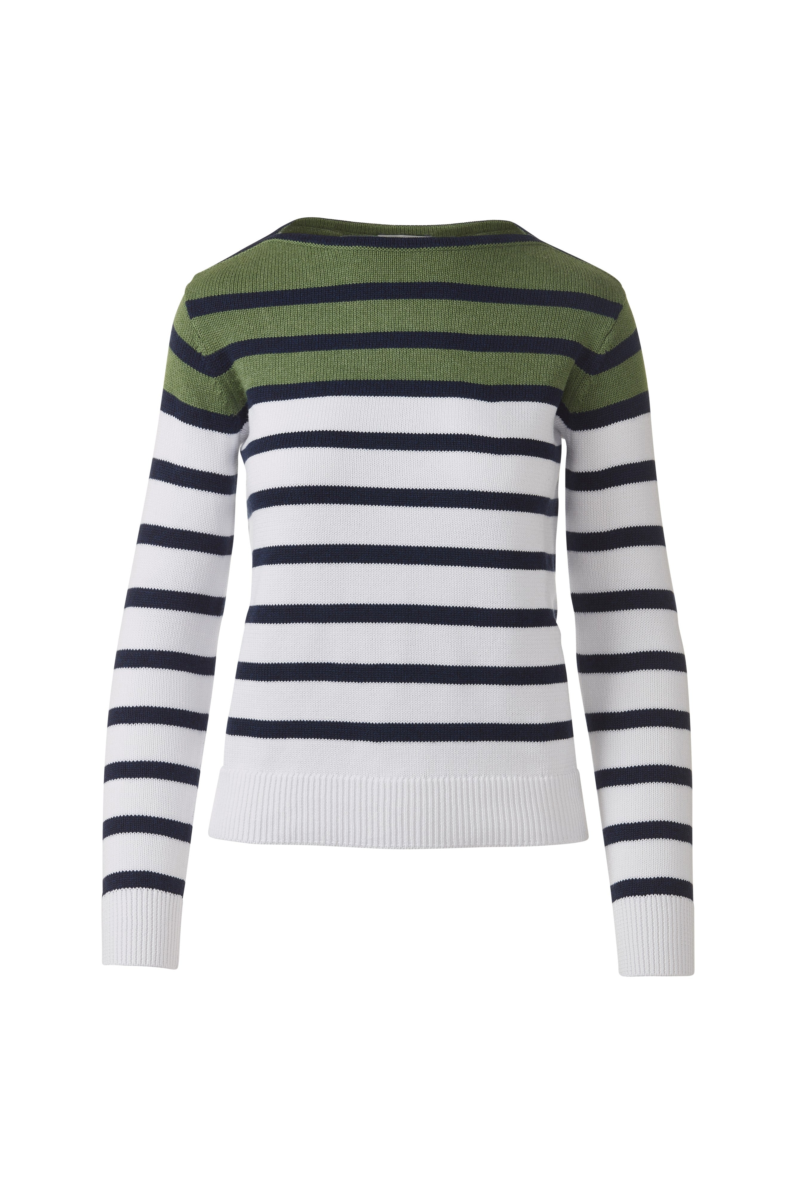 STRIPED BOATNECK-NAVY_MULTI-XS-Kinross Cashmere-Levy's Clothier