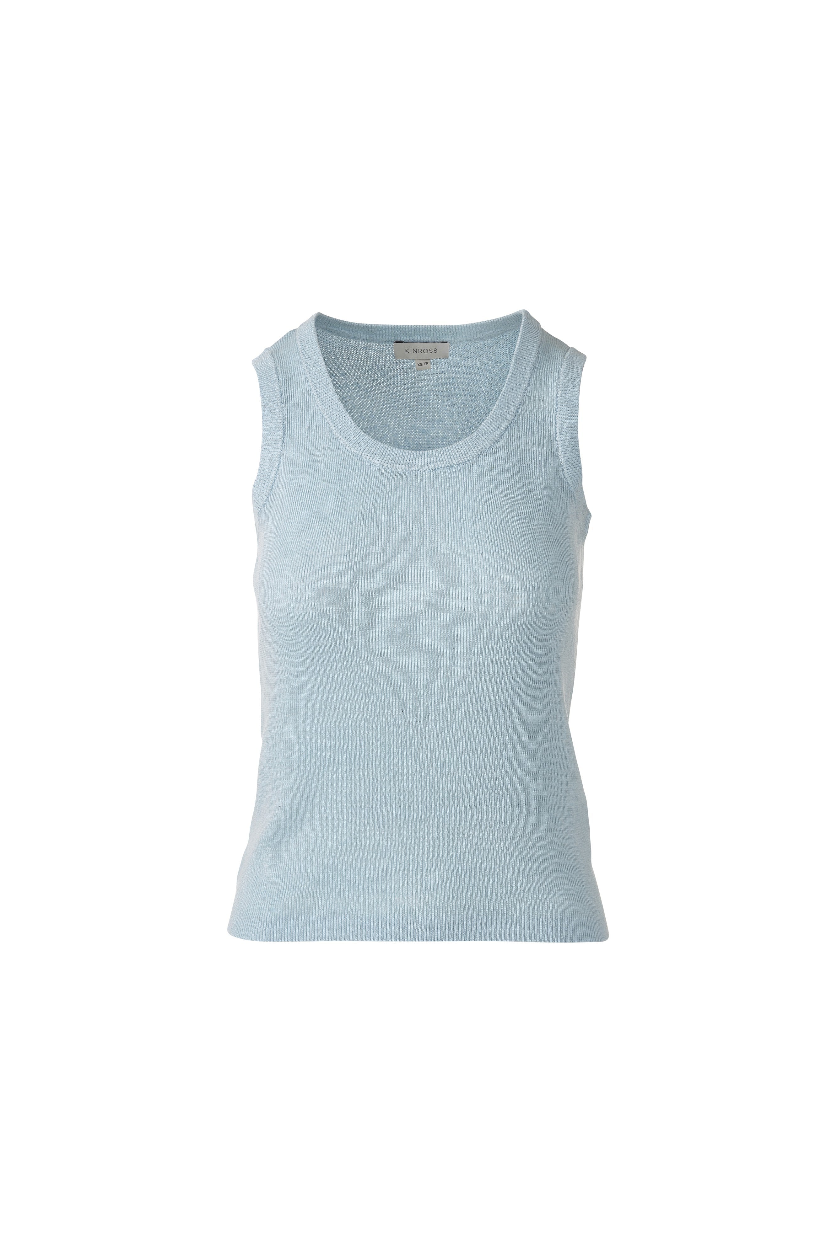 RIB TANK-CRYSTAL-XS-Kinross Cashmere-Levy's Clothier
