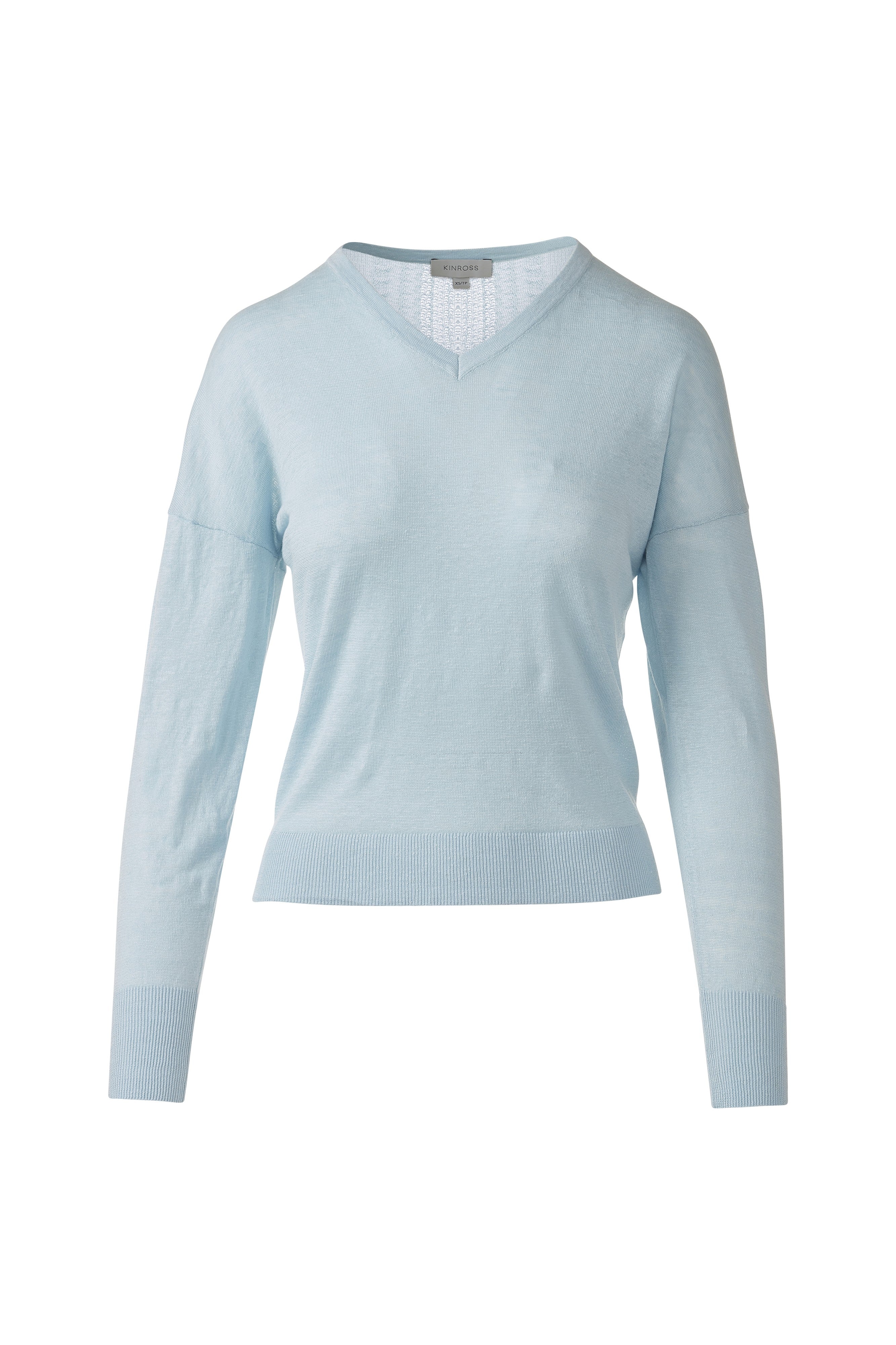 MULTI-COLOR STRIPE VEE-CRYSTAL-XS-Kinross Cashmere-Levy's Clothier