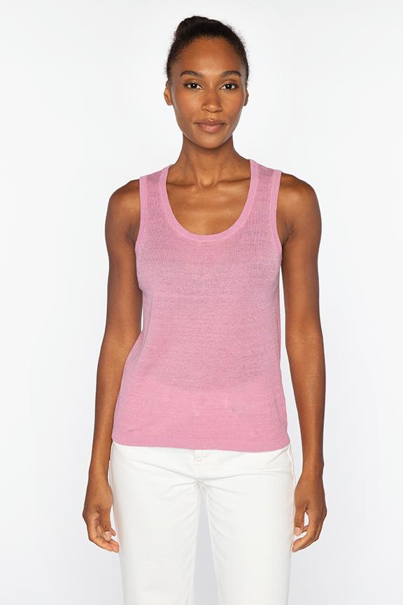 RIB TANK-BERRY-XS-Kinross Cashmere-Levy's Clothier