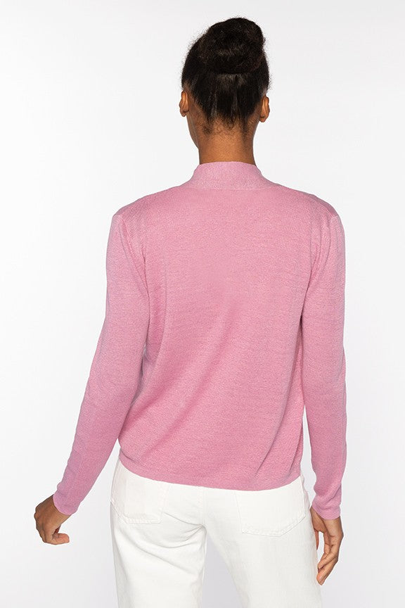OPEN RIB CARDIGAN-BERRY-XS-Kinross Cashmere-Levy's Clothier