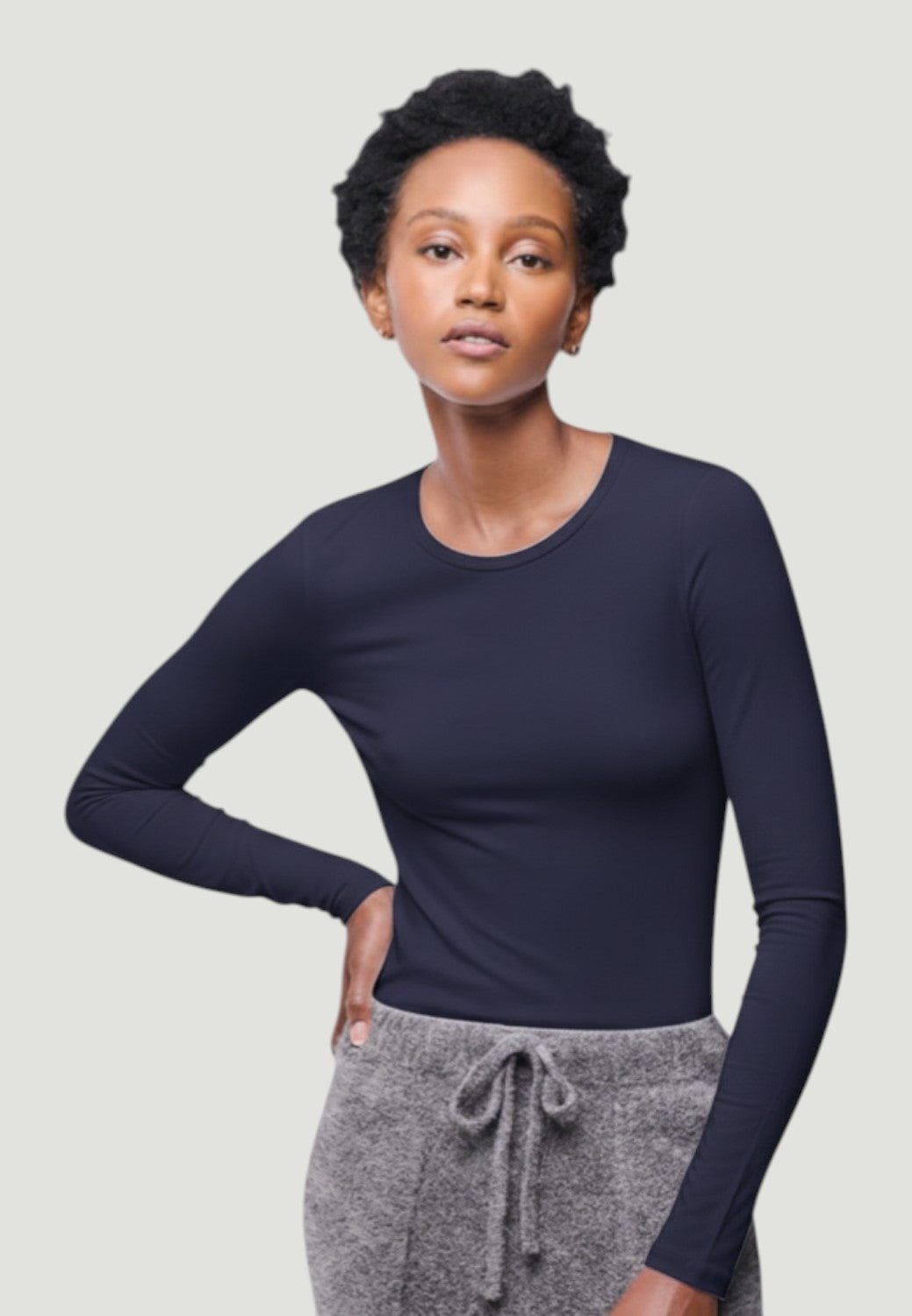 Adele Boat Neck T-shirt in Viscose / Elastane - Blue Moon-XS-BLUE MOON-MAJESTIC TEES-Levy's Clothier