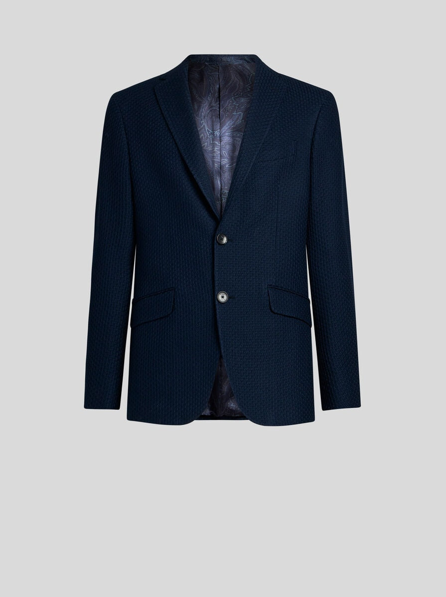 Worked Weave Jersey Jacket-48-NAVY-ETRO-Levy's Clothier