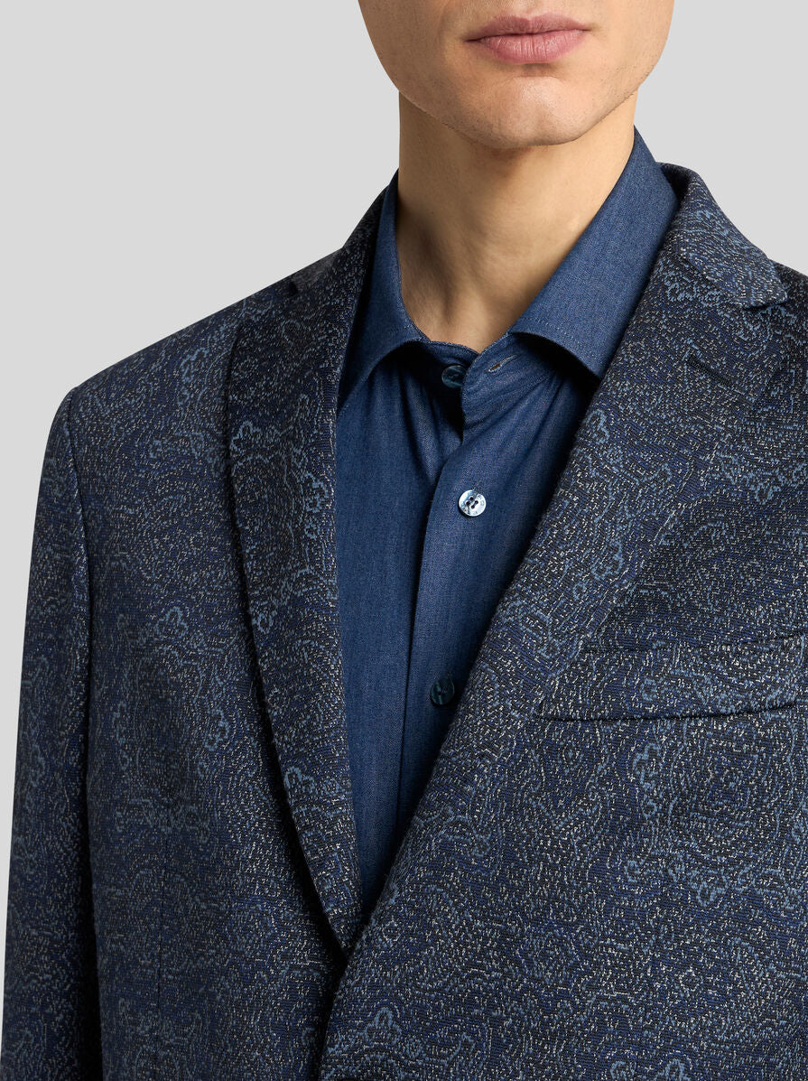 Single Breasted Jacquard Jersey Jacket-52-REG-ETRO-Levy's Clothier