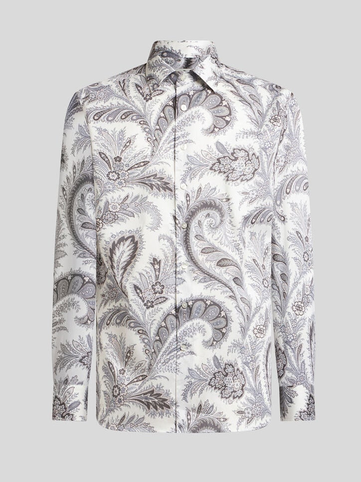 Floral Paisley Cotton Shirt-41-ETRO-Levy's Clothier