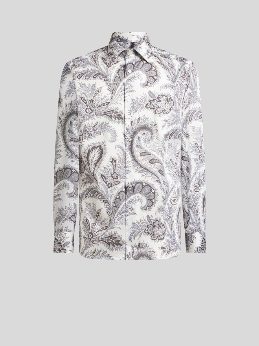 Floral Paisley Cotton Shirt-41-ETRO-Levy's Clothier