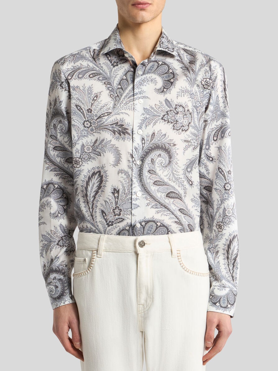 Floral Paisley Cotton Shirt-41-ETRO-Levy's Clothier