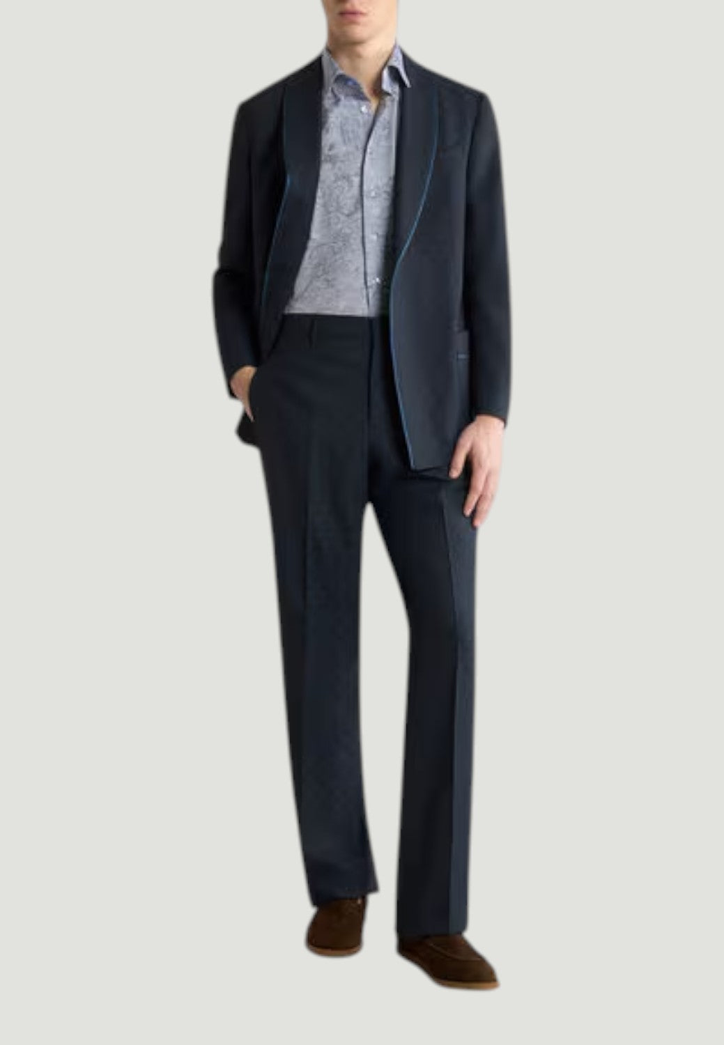 Cotton Jacquard Shirt with Floral Paisley Motif-40-ETRO-Levy's Clothier