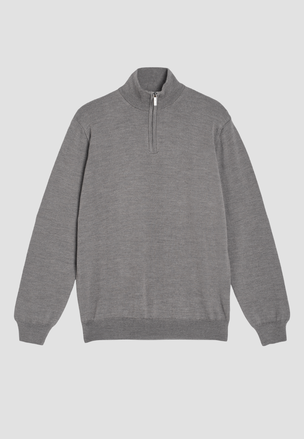 Merino Ibro Half-Zip Sweater - Steel Grey-L-STEEL GREY-SAND-Levy's Clothier