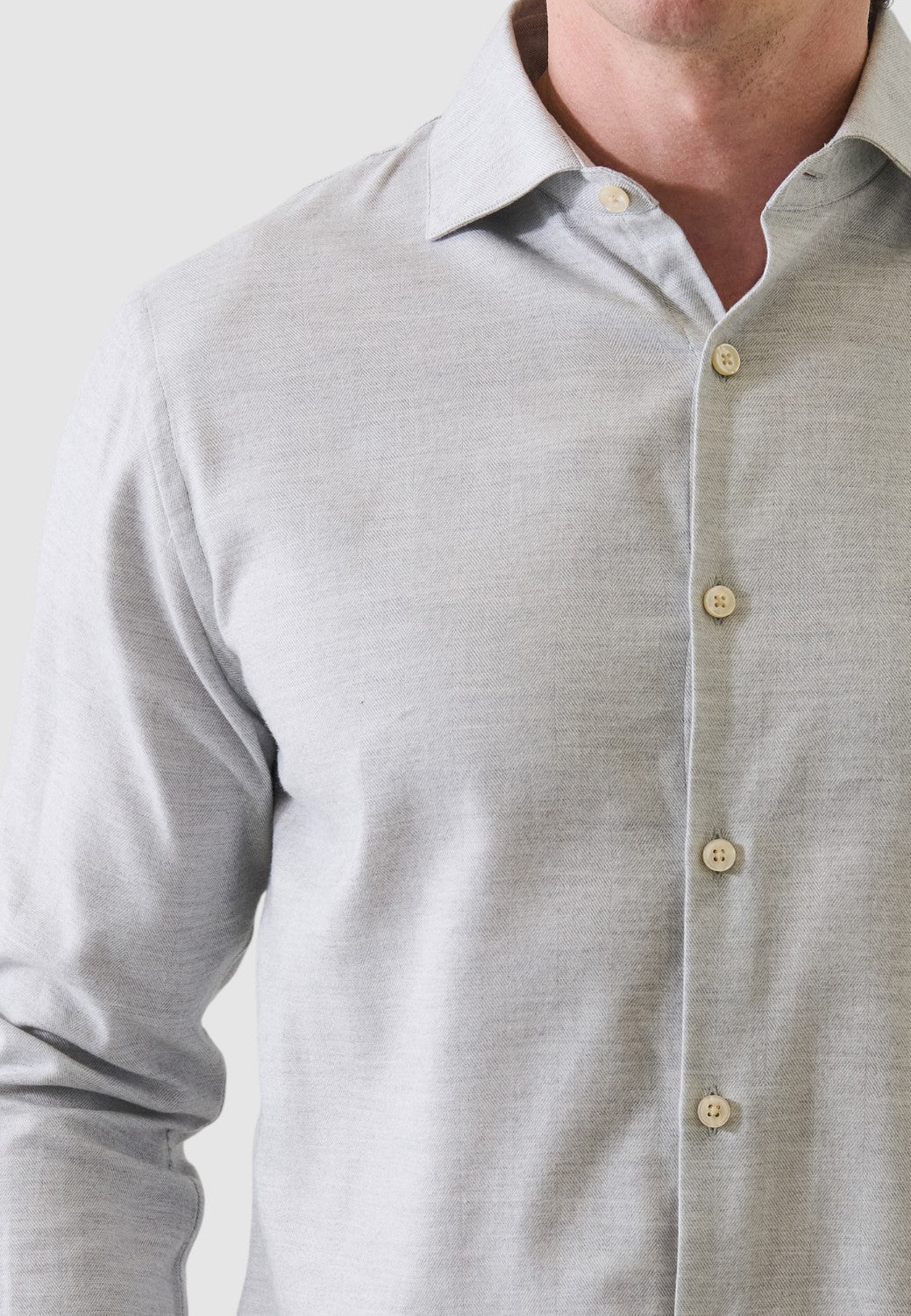 Tailored Flannel Shirt-M-OMAN-PATRICK ASSARAF-Levy's Clothier
