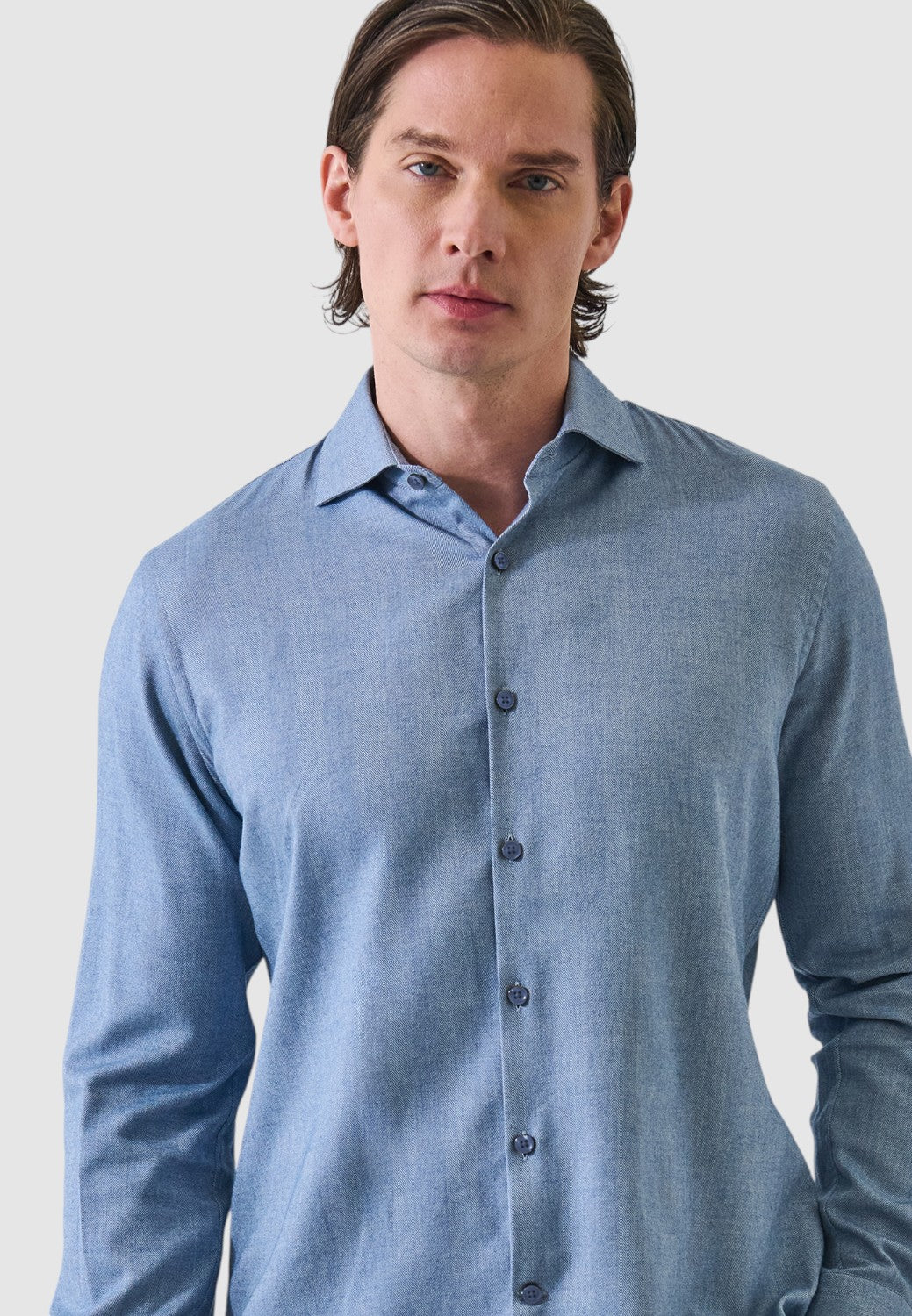 Tailored Flannel Shirt-M-OMAN-PATRICK ASSARAF-Levy's Clothier